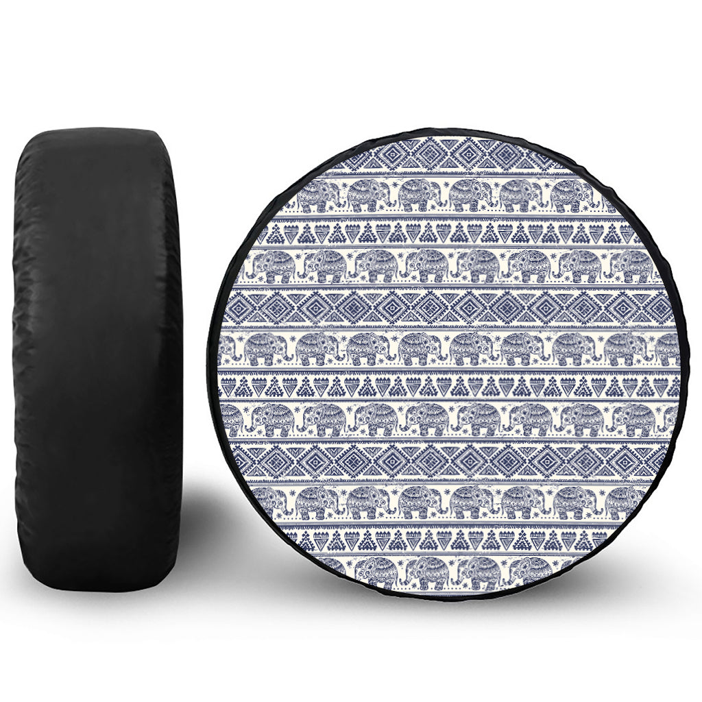 African Tribal Elephant Pattern Print Tire Cover