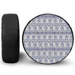 African Tribal Elephant Pattern Print Tire Cover