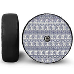 African Tribal Elephant Pattern Print Tire Cover With Camera Hole