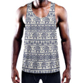 African Tribal Elephant Pattern Print Men's Workout Tank Top