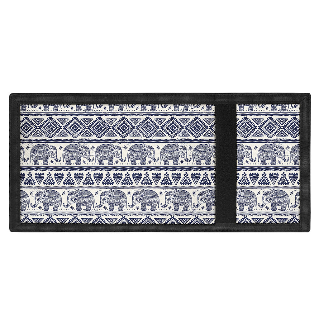 African Tribal Elephant Pattern Print Trifold Wallet