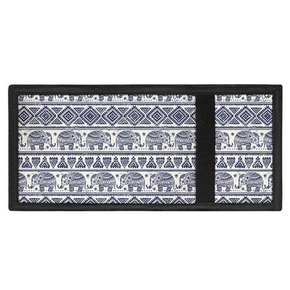 African Tribal Elephant Pattern Print Trifold Wallet