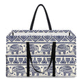 African Tribal Elephant Pattern Print Utility Tote Bag