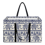 African Tribal Elephant Pattern Print Utility Tote Bag