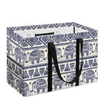 African Tribal Elephant Pattern Print Utility Tote Bag