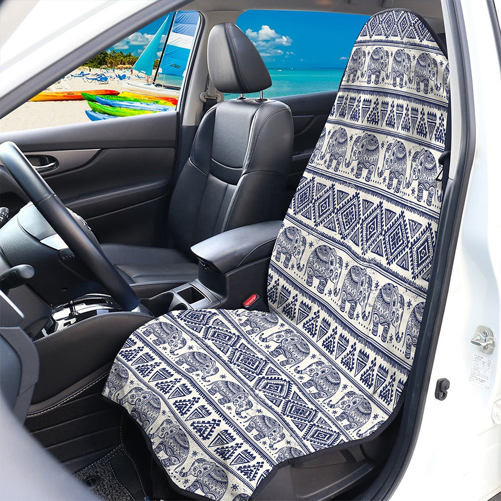 African Tribal Elephant Pattern Print Waterproof Car Seat Cover