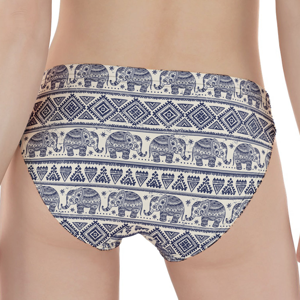 African Tribal Elephant Pattern Print Women's Panties