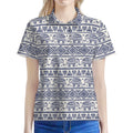 African Tribal Elephant Pattern Print Women's Polo Shirt