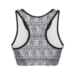 African Tribal Elephant Pattern Print Women's Sports Bra