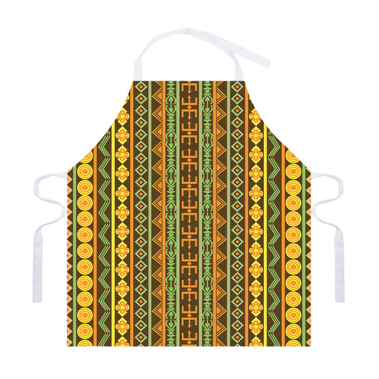 African Tribal Inspired Pattern Print Adjustable Apron
