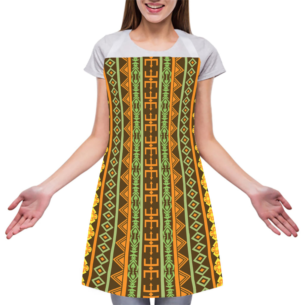 African Tribal Inspired Pattern Print Adjustable Apron