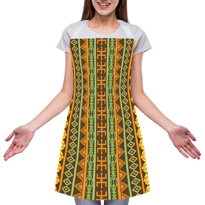 African Tribal Inspired Pattern Print Adjustable Apron