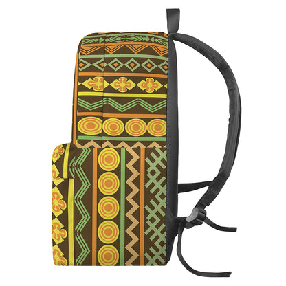 African Tribal Inspired Pattern Print Backpack