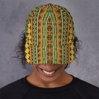 African Tribal Inspired Pattern Print Baseball Cap