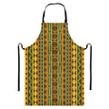 African Tribal Inspired Pattern Print Bib Apron With Pocket