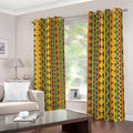 African Tribal Inspired Pattern Print Dimout Grommet Curtains