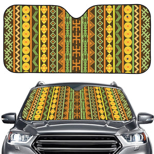 African Tribal Inspired Pattern Print Car Windshield Sun Shade