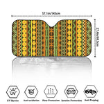 African Tribal Inspired Pattern Print Car Windshield Sun Shade