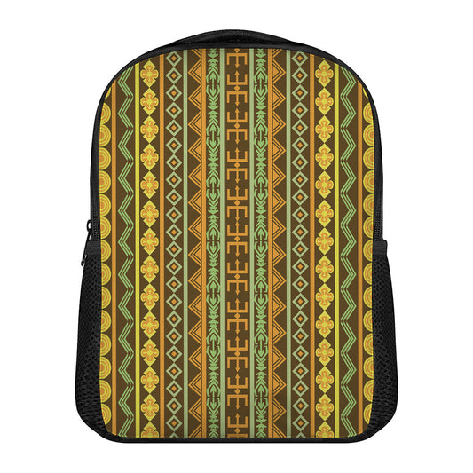 African Tribal Inspired Pattern Print Casual Backpack