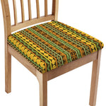 African Tribal Inspired Pattern Print Chair Cushion Cover