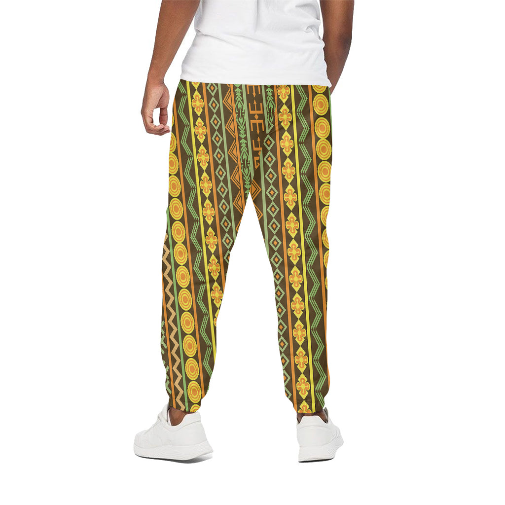 African Tribal Inspired Pattern Print Cotton Pants