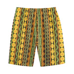 African Tribal Inspired Pattern Print Cotton Shorts