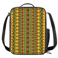 African Tribal Inspired Pattern Print Crossbody Lunch Bag