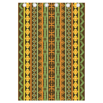 African Tribal Inspired Pattern Print Curtain