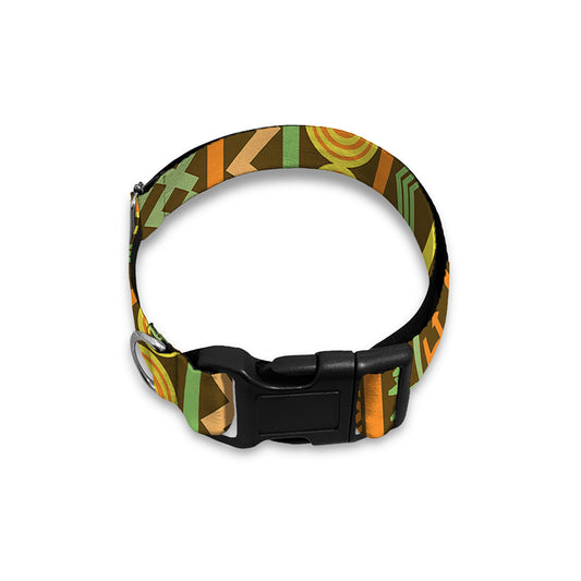 African Tribal Inspired Pattern Print Dog Collar