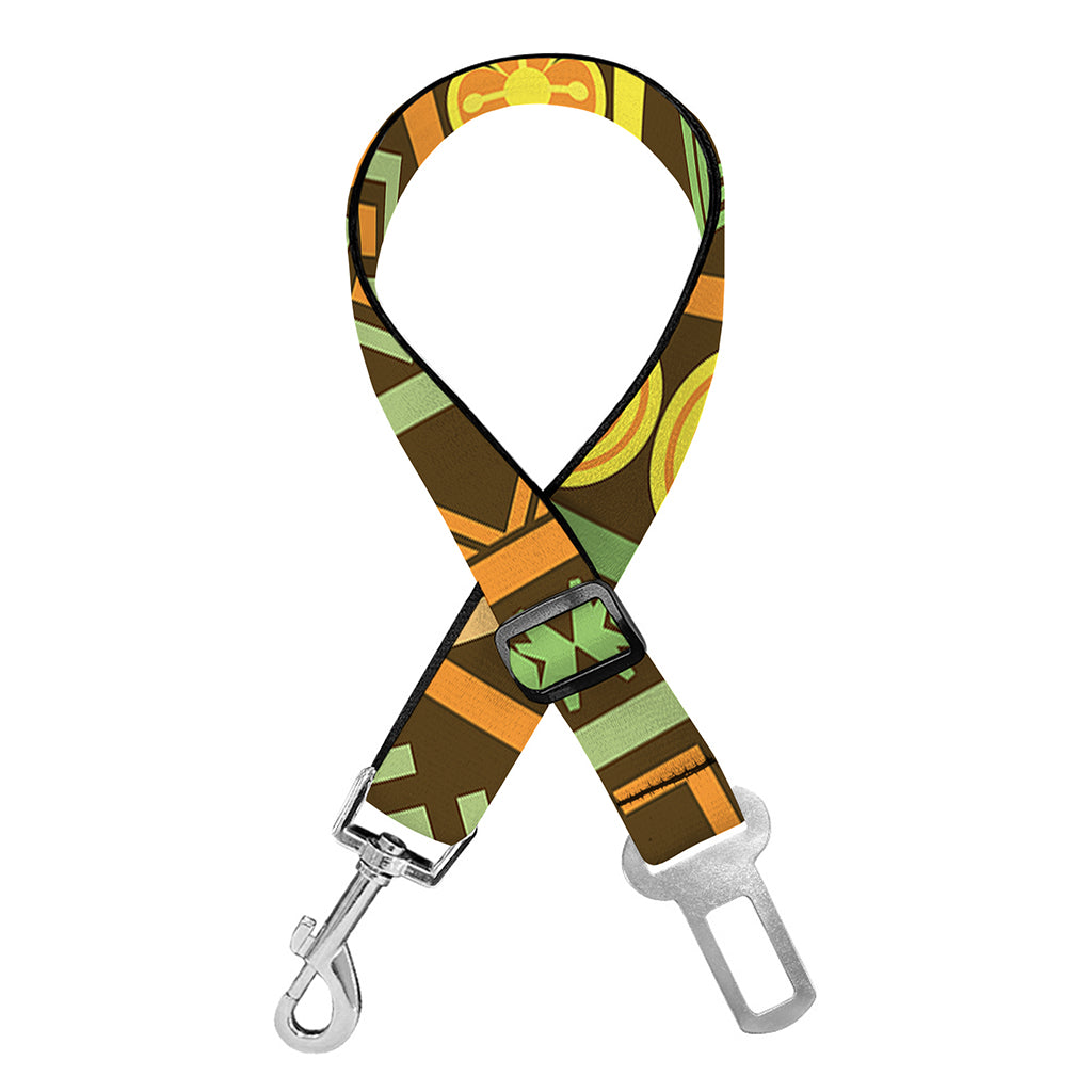 African Tribal Inspired Pattern Print Dog Seat Belt