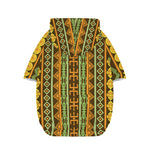 African Tribal Inspired Pattern Print Dog Zip Up Hoodie