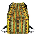 African Tribal Inspired Pattern Print Drawstring Backpack