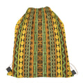 African Tribal Inspired Pattern Print Drawstring Bag
