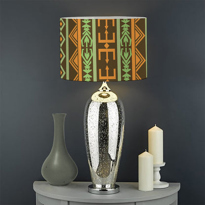 African Tribal Inspired Pattern Print Drum Lamp Shade