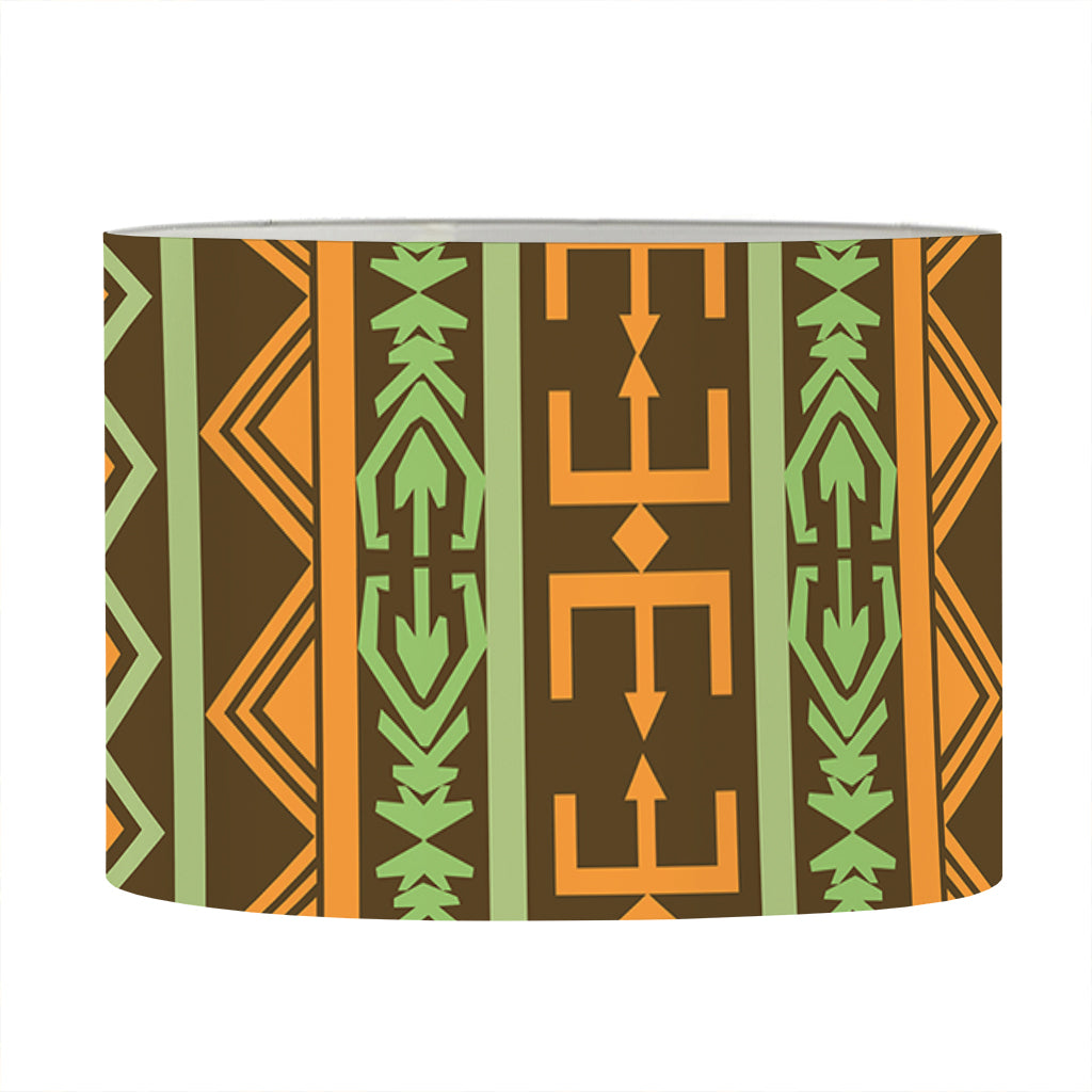 African Tribal Inspired Pattern Print Drum Lamp Shade