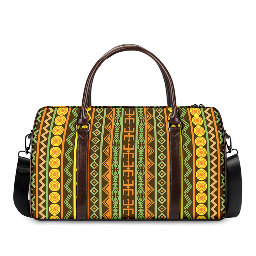 African Tribal Inspired Pattern Print Duffle Bag