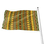 African Tribal Inspired Pattern Print Flag