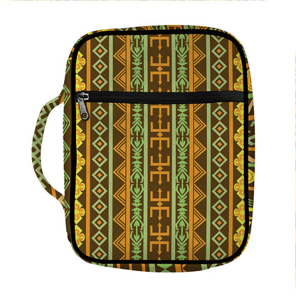 African Tribal Inspired Pattern Print Front Pocket Bible Bag