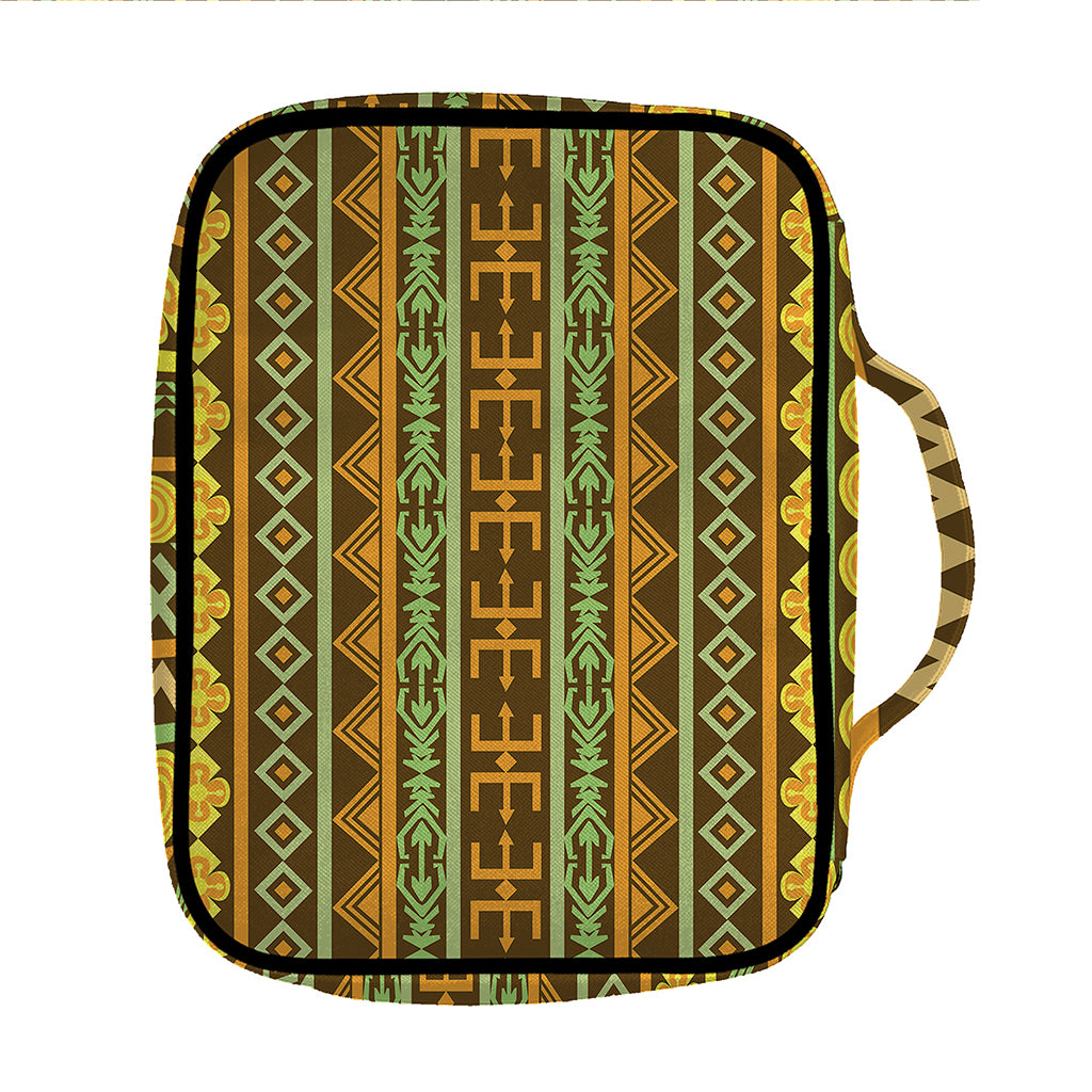African Tribal Inspired Pattern Print Front Pocket Bible Bag