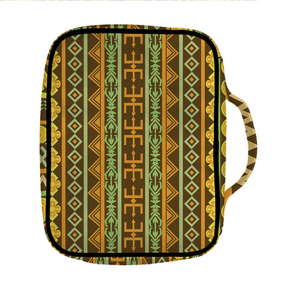 African Tribal Inspired Pattern Print Front Pocket Bible Bag