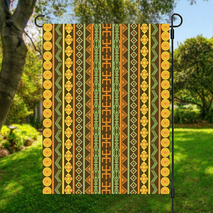 African Tribal Inspired Pattern Print Garden Flag