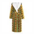 African Tribal Inspired Pattern Print Hooded Bathrobe