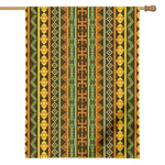 African Tribal Inspired Pattern Print House Flag