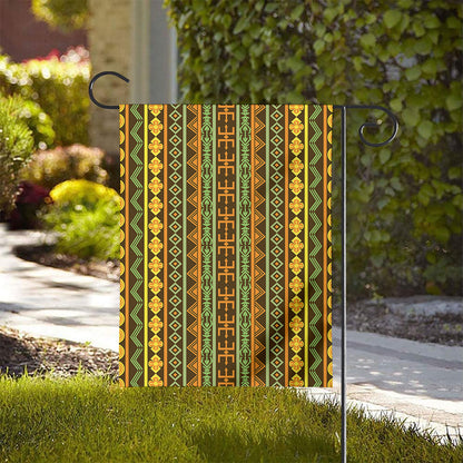 African Tribal Inspired Pattern Print House Flag