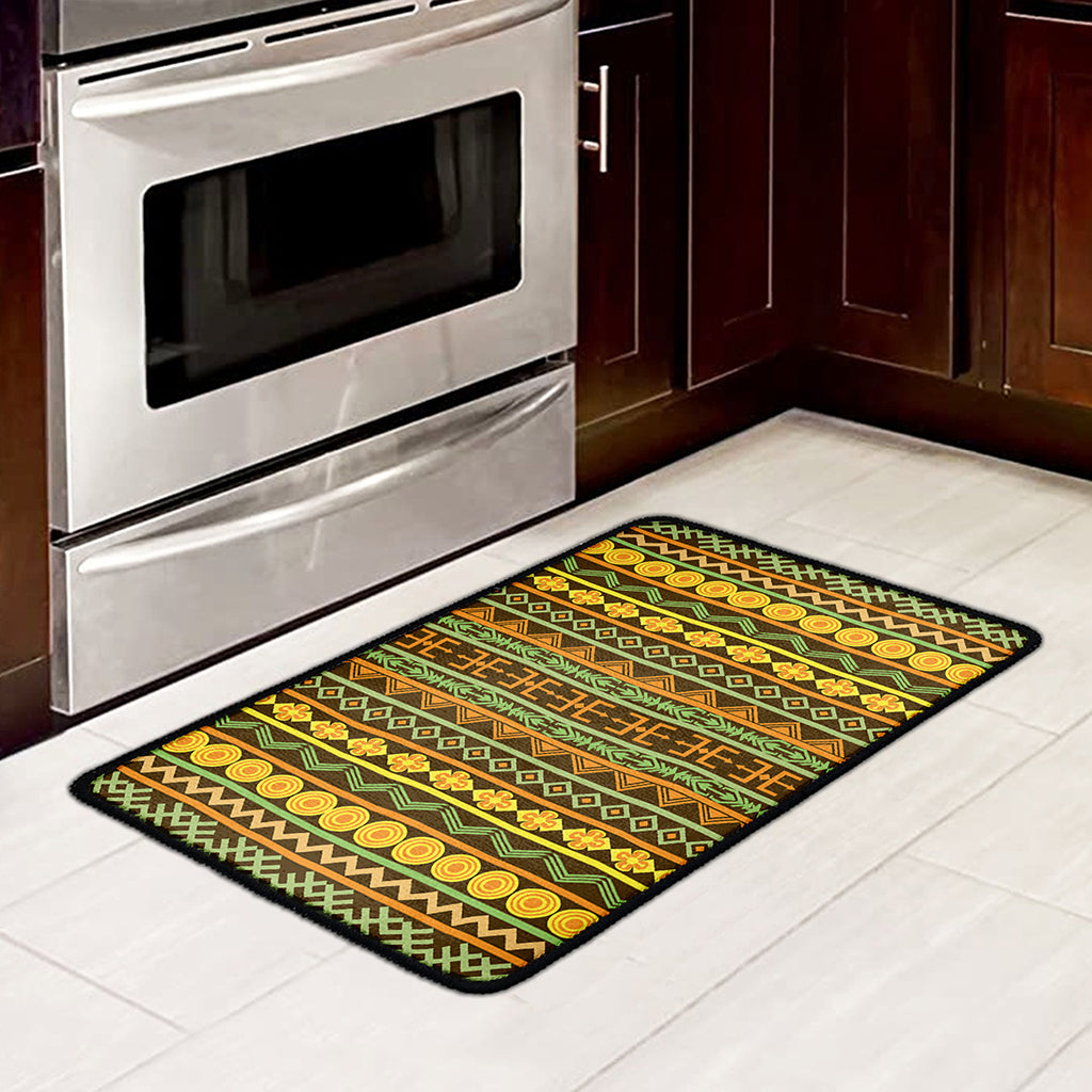 African Tribal Inspired Pattern Print Kitchen Mat