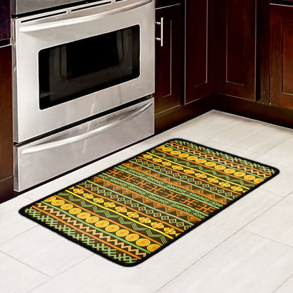 African Tribal Inspired Pattern Print Kitchen Mat