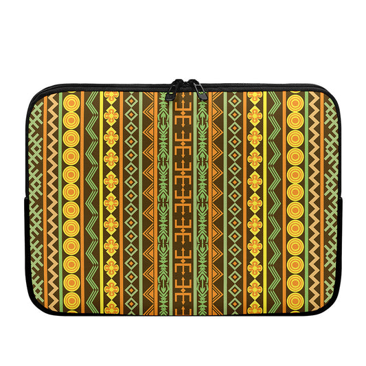 African Tribal Inspired Pattern Print Laptop Sleeve