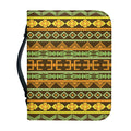 African Tribal Inspired Pattern Print Leather Bible Cover