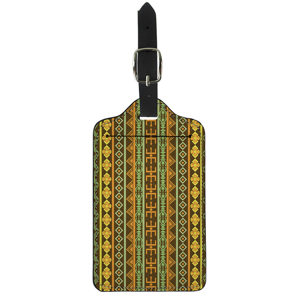 African Tribal Inspired Pattern Print Luggage Tag
