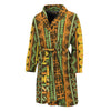 African Tribal Inspired Pattern Print Men's Bathrobe